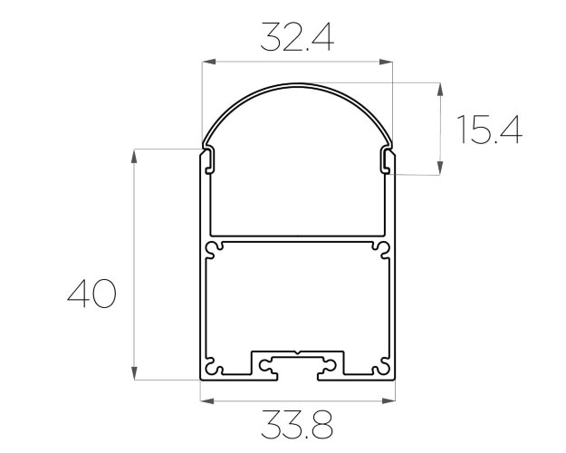 Профиль накладной алюминиевый LC-LP-4034-2 Anod - фото 4