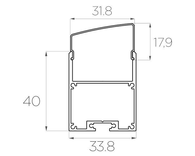 Профиль накладной алюминиевый LC-LP-4034-2 Anod - фото 5