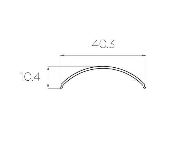 Рассеиватель поликарбонатный для профиля LC-LRM-M40-6 матовый - фото 2