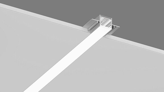 Встраиваемый в гипсокартон алюминиевый профиль Design LED без видимой рамки LG35, 2500 мм, анодированный, LG35-R. Фото 3