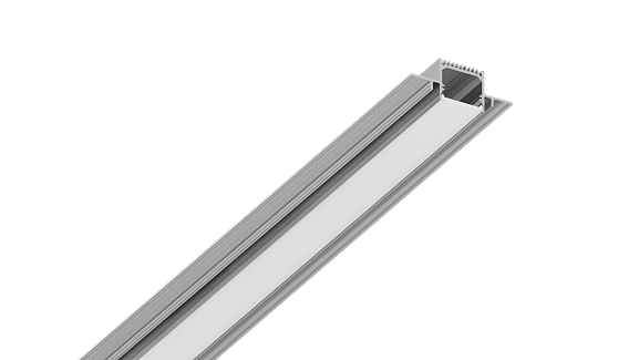 Встраиваемый в гипсокартон алюминиевый профиль Design LED без видимой рамки LG35, 2500 мм, анодированный, LG35-R - фото
