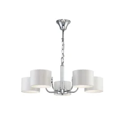 Серия Anita выполнена в современном стиле. Арматура из металла цвета 'хром'. Металлический абажур белого цвета с акриловым диффузором внизу. Светильники подходят для интерьеров гостиных и офисов. (Хром)