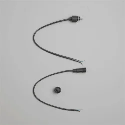 Коннектор 24В Папа-Мама 2 pin, 30см Провод Черный ПВХ 2х0,5, IP65