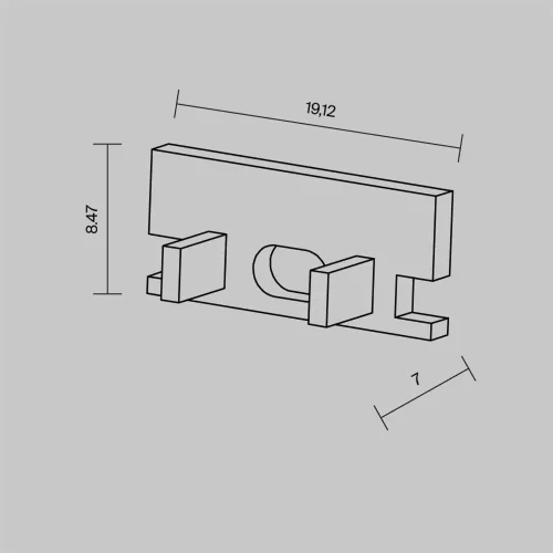 Комплект заглушек (для профиля ALM-1908-S-2M) 2 шт. (Белый) - фото