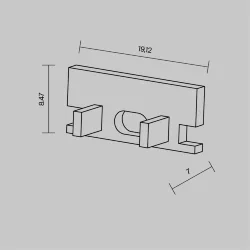 Комплект заглушек (для профиля ALM-1908-S-2M) 2 шт. (Белый)