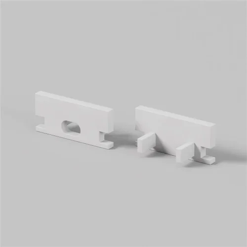 Комплект заглушек (для профиля ALM-1908-S-2M) 2 шт. (Белый) - фото 6
