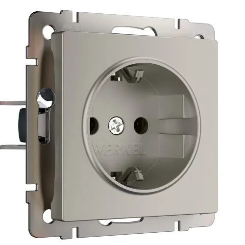 Розетка с заземлением (дымчатый) W1271004 - фото