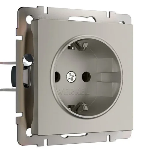 Розетка с заземлением (дымчатый) W1271004 - фото