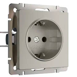 Розетка с заземлением (дымчатый) W1271004