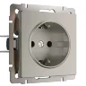 Розетка с заземлением (дымчатый) W1271004 - фото 2