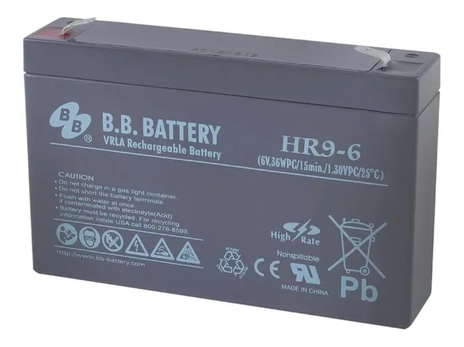 Аккумулятор 6В 9А.ч HR 9-6 B.B. Battery - фото