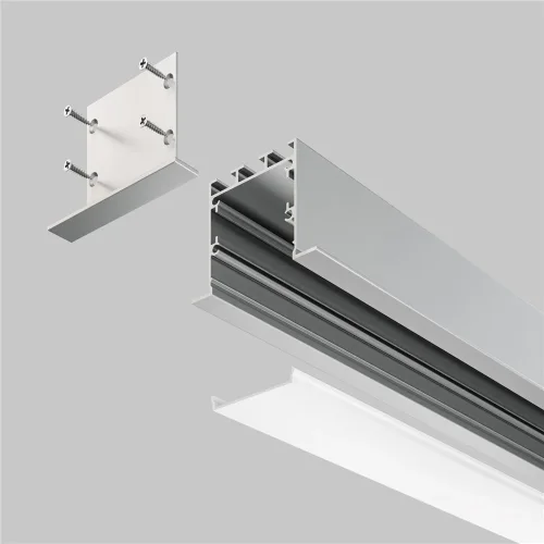 Алюминиевый профиль встраиваемый с фланцем 50×35 (Серебро, 2 м), ALM-5035-S-2M (Серебро) - фото 7