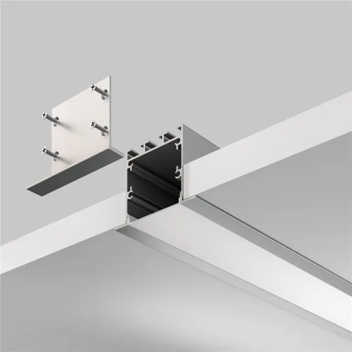 Алюминиевый профиль встраиваемый с фланцем 50×35 (Серебро, 2 м), ALM-5035-S-2M (Серебро) - фото 8