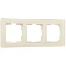 Рамка из стекла на 3 поста Favorit молочный W0031141 - фото