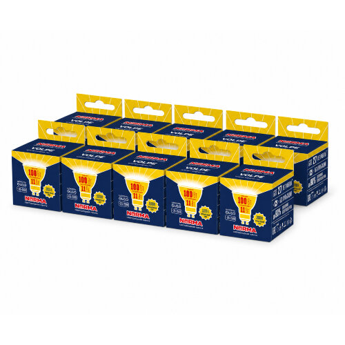LED-JCDR-11W-3000K-GU10-NR SET10 Лампа светодиодная, Форма JCDR, матовая, Серия Norma, Теплый белый свет 3000K, Упаковка 10 штук - фото 1