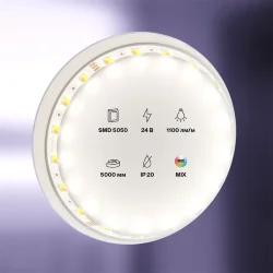 Светодиодная лента 24В 5050 14,4Вт/м Комбинированная (MIх) 5м IP20 (Белый) 20043