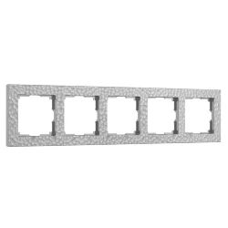 Рамка из поликарбоната на 5 постов Hammer серебряный W0052406