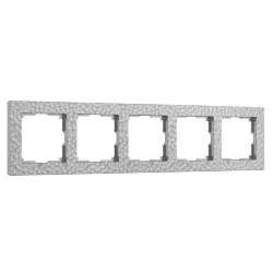 Рамка из поликарбоната на 5 постов Hammer серебряный W0052406