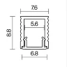 Алюминиевый профиль накладной 8x9 (Серебро, 2 м), ALM-0809-S-2M 631010 (Серебро) 631010 - фото 11