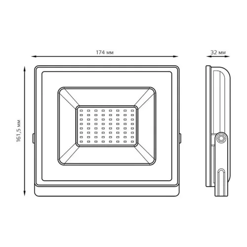 Прожектор светодиодный Elementary 50Вт 6500К IP65 4500лм 200-240В ДО черн. GAUSS 613100350 - фото 6