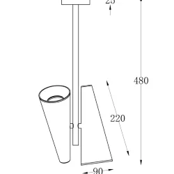 Потолочный светильник Giro GU10x2 (Латунь)