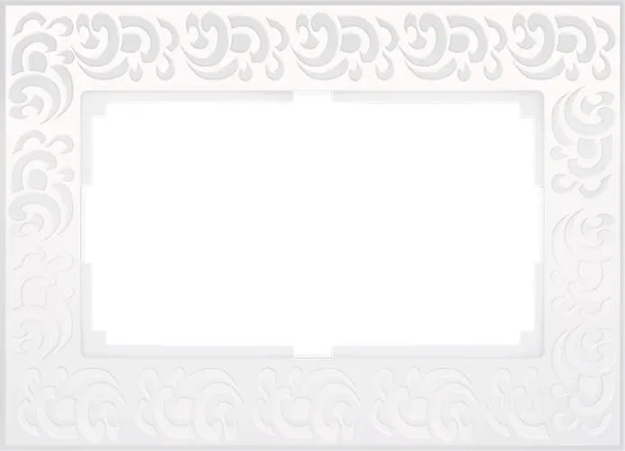 Рамка из поликарбоната для двойной розетки Flock белый W0082301 - фото