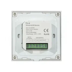 Панель T1-K Black IC8 (12-24V, DIM, Rotary, RF 2.4GHz)