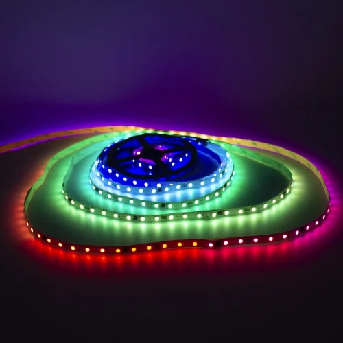 Светодиодная лента 5050, 60 led/m, V700 (RGB-SPI, WS2811, 24V, белый шлейф, IP20) - фото I