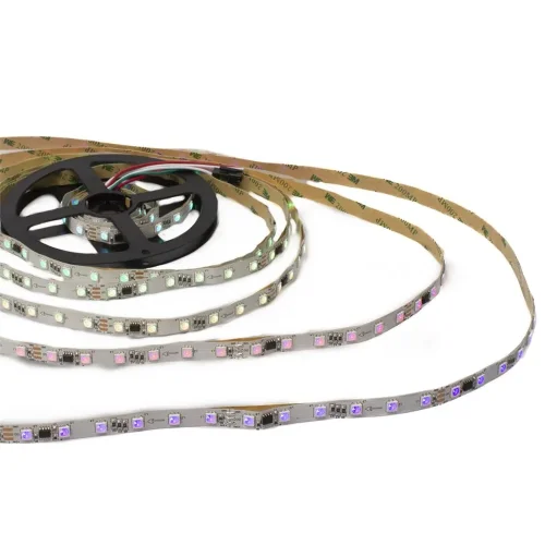 Светодиодная лента 5050, 60 led/m, V700 (RGB-SPI, WS2811, 24V, белый шлейф, IP20) - фото II