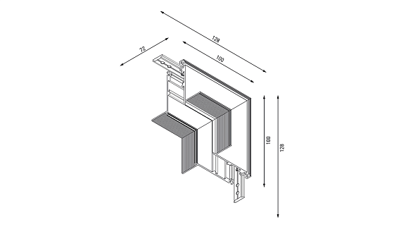 'Угловой коннектор настенно-потолочный для серии SY , Черный , SY-601902-CN-BL. Фото 2