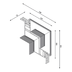 'Угловой коннектор настенно-потолочный для серии SY , Черный , SY-601902-CN-BL 003616