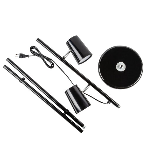 ULM-T600 2х6W-4500K-DIM BLACK Торшер напольный светодиодный, 2х6W, Сенсорный выключатель, Диммер, Черный - фото 2