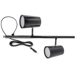 ULM-T600 2х6W-4500K-DIM BLACK Торшер напольный светодиодный, 2х6W, Сенсорный выключатель, Диммер, Черный