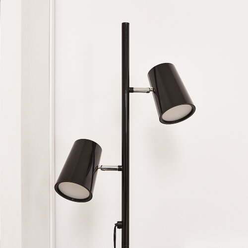 ULM-T600 2х6W-4500K-DIM BLACK Торшер напольный светодиодный, 2х6W, Сенсорный выключатель, Диммер, Черный - фото 12