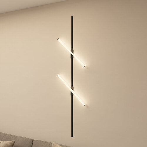 DK6648-BK Поворотный однофазный трековый светильник STROM со светодиодом L600mm 220V 15W 150° 4000K IP20 черный алюминий/акрил. Фото 6