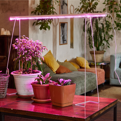 ULI-P43-35W-SPBX IP40 WHITE Светильник для растений светодиодный линейный, 1150мм, выкл, на корпусе, Алюминий, Спектр с дальним красным для рассады и досвечивания в период роста, TM Uniel - фото 6