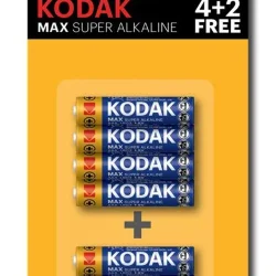 Элемент питания алкалиновый AAA/LR03 1.5В MAX SUPER Alkaline (блист.6шт) KODAK Б0064252