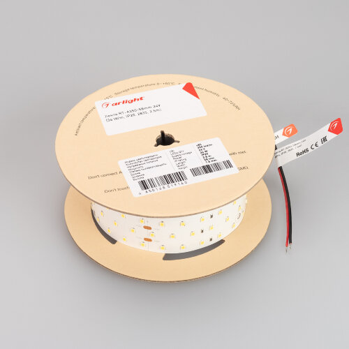 Светодиодная лента RT-А350-58mm 24V White6000 (36 W/m, IP20, 2835, 2.5m) (Arlight, 36 Вт/м, IP20) 019082(2) - фото 2