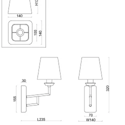 Настенный светильник (бра) Freya FR5266WL-01CH (Хром)