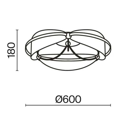 Потолочный светильник Breeze 3000К 45Вт (Латунь) - фото 2