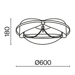 Потолочный светильник Breeze 3000К 45Вт (Латунь)