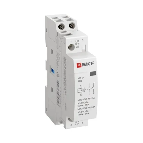 Контактор модульный КМ 25А 2NО (1 мод.) EKF km-1-25-20 - фото