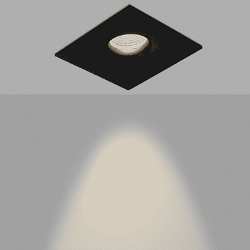 Корпус светильника потолочный встраиваемый  наклонно-поворотный, COMBO-2S1-BL, Черный, IP20, COMBO-2S1-BL 004155