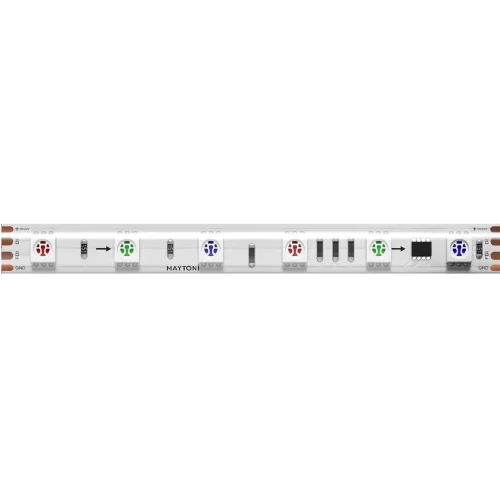 Светодиодная лента 24В 5050 14,4Вт/м 5м IP 65 Адресная (SPI) Цветная (RGB) 201247 (Белый) 201247 - фото 3