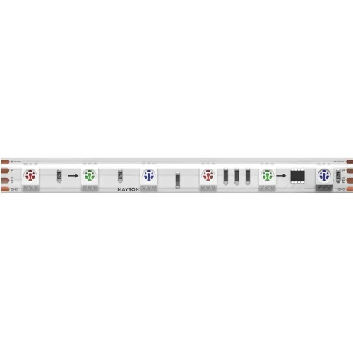 Светодиодная лента 24В 5050 14,4Вт/м 5м IP 65 Адресная (SPI) Цветная (RGB) 201247 (Белый) 201247 - фото 4