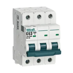 Выключатель автоматический модульный 3п C 63А 10кА ВА-105 DEKraft 13183DEK