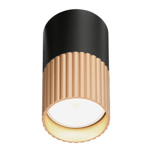 Светильник WOLTA WSL-GU10/18BG-1 под лампу GU10 Черный / золотой DUO - фото 3.