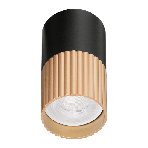 Светильник WOLTA WSL-GU10/18BG-1 под лампу GU10 Черный / золотой DUO - фото 4.