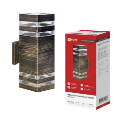 Светильник уличный настенный двусторонний НБУ POLO-S-2хA60-BR алюм бронза IP54 IN HOME