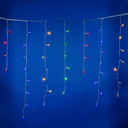 ULD-B2007-100-TTK MULTI IP44 Бахрома светодиодная с эффектом мерцания, 2м, Соединяемая, 100 светодиодов, Разноцветный свет, Провод прозрачный